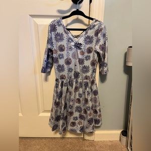 Little Girls Dot Dot Smile Cross Back Dress